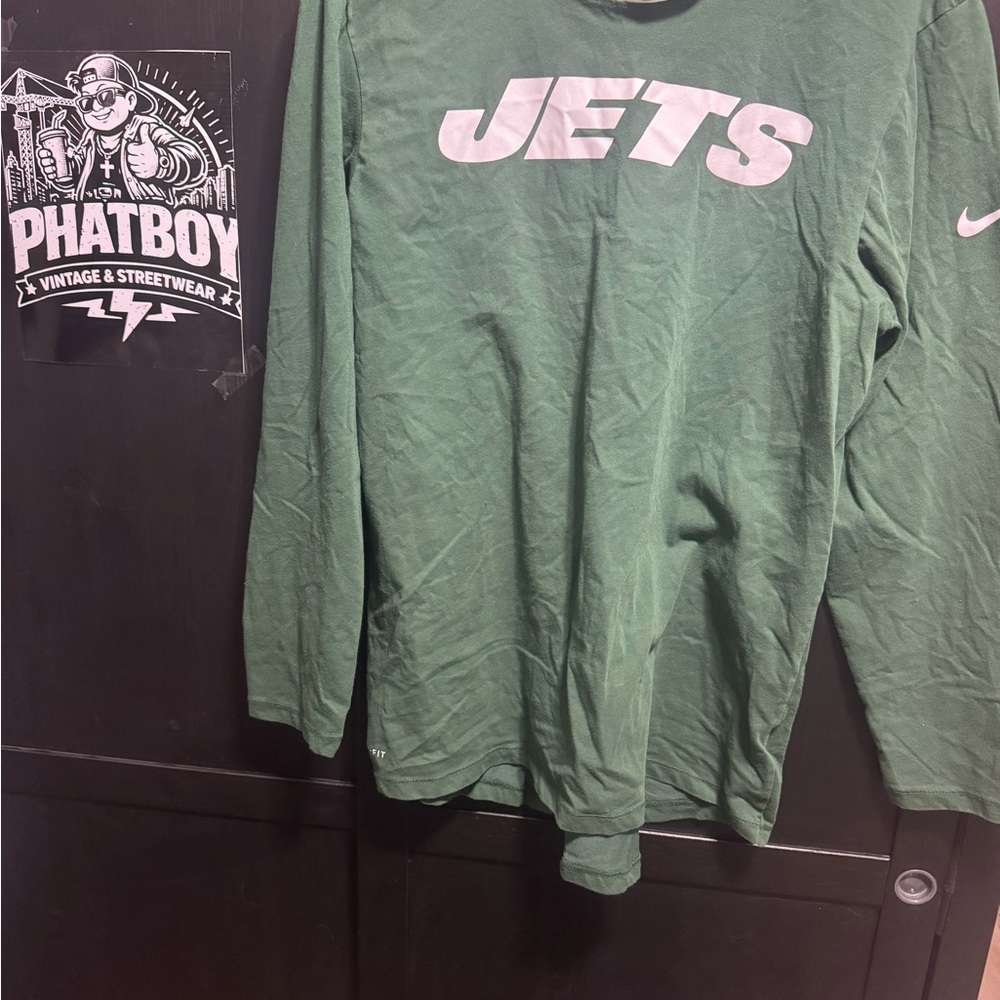 NFL Green 'JETS' Long Sleeve Tee - Men's